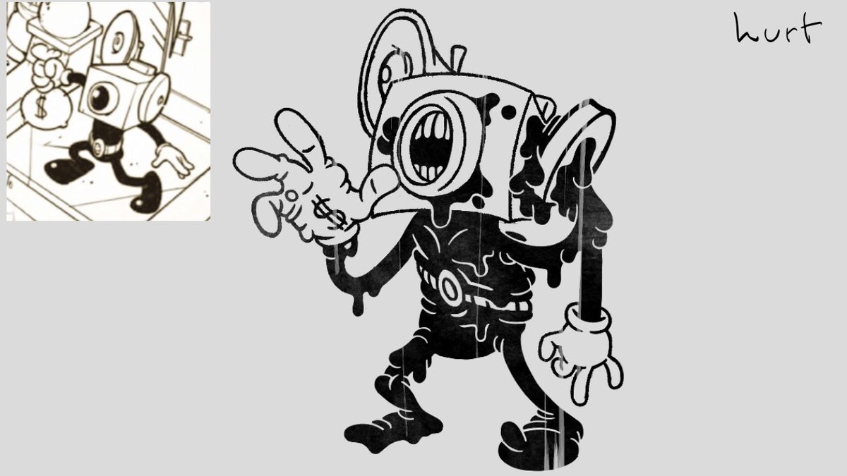Silk_WB's tweet photo. "The Cameraman"
My take on a Cycle Cameraman from the #BENDY #bendy crack up comics.
#bendyfanart #batim #binr #BATDS #batds #BATDR #batdr #BLW #LONEWOLF #lonewolf https://t.co/wYS62pw6wq