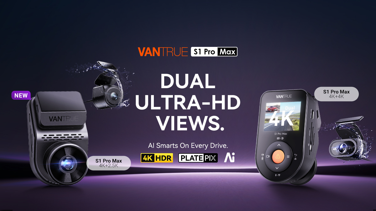 Vantrue (@vantrueofficial) on Twitter photo 🎉 The new Vantrue S1 Pro Max 4K + 2.5K version is now available. 
Core specs:
• 4K Front Cam With Sony Starvis 2 IMX678
• 2.5K Waterproof Rear Cam
• HDR recording
• Vantrue Intelligence(ADAS/BSD/DMS)
• PlatePix™ Technology
• LTE & Parking Mode
Learn more:
🔗 🎉 The new Vantrue S1 Pro Max 4K + 2.5K version is now available. 
Core specs:
• 4K Front Cam With Sony Starvis 2 IMX678
• 2.5K Waterproof Rear Cam
• HDR recording
• Vantrue Intelligence(ADAS/BSD/DMS)
• PlatePix™ Technology
• LTE & Parking Mode
Learn more:
🔗