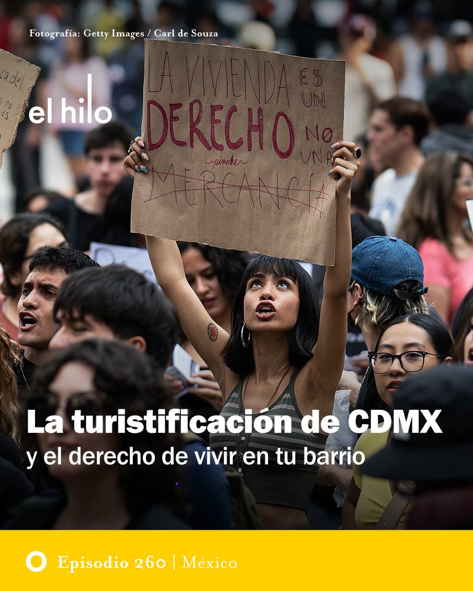 En julio, miles de personas, la mayoría jóvenes, marcharon en Ciudad de México contra la gentrificación. El gobierno prometió frenar desalojos y regular precios, pero quienes luchan por el derecho a la vivienda saben que el problema es más profundo. 🎧 elhilo.audio/260