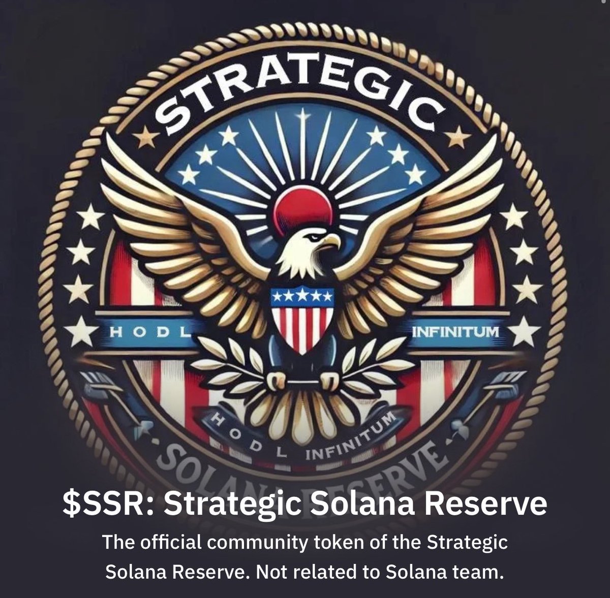 mattybnks1's tweet photo. The First-Ever SSR DTF Token Launches on Solana

@OfficialSolanaR 

The Solana ecosystem just witnessed a groundbreaking moment with the official launch of the first-ever $SSR DTF token.

This isn't just another meme coin, it's a historic first, cementing Solana's position as the home for innovative and community-driven financial experiments.

Why SSR stands out?

First mover narrative: SSR carries the prestige and curiosity of being the pioneer of this reserve meta on solana

Community Momentum: SSR growth is community powered
SSR is leveraging on Solana low fees and high speed, these makes participation accessible to everyone.
