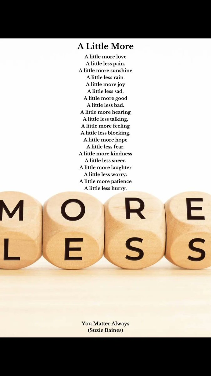 A wee reminder to do a LITTLE MORE of what brings out the best in you. And a LITTLE LESS of what brings out the stress in you 💜💜💜 #YouMatterAlways #youareimportantandyoumatter  #AllThatYouAre #whoyouarematters #selfcare #energyhealing #takecareofyourself #ALittleMore