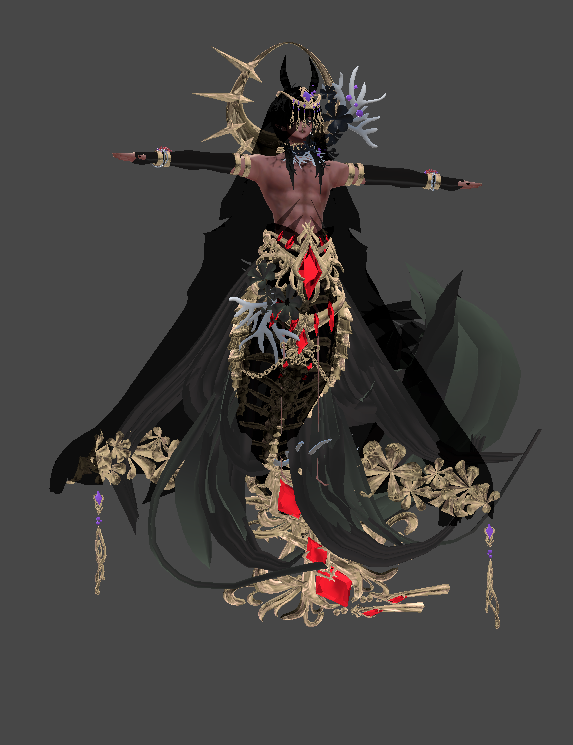 #Dimgray
#WIP 
ついにUnityに…!!!
まだ色も何も全然整っていません。
脚をどうするか、とても悩んでいるところです……😂