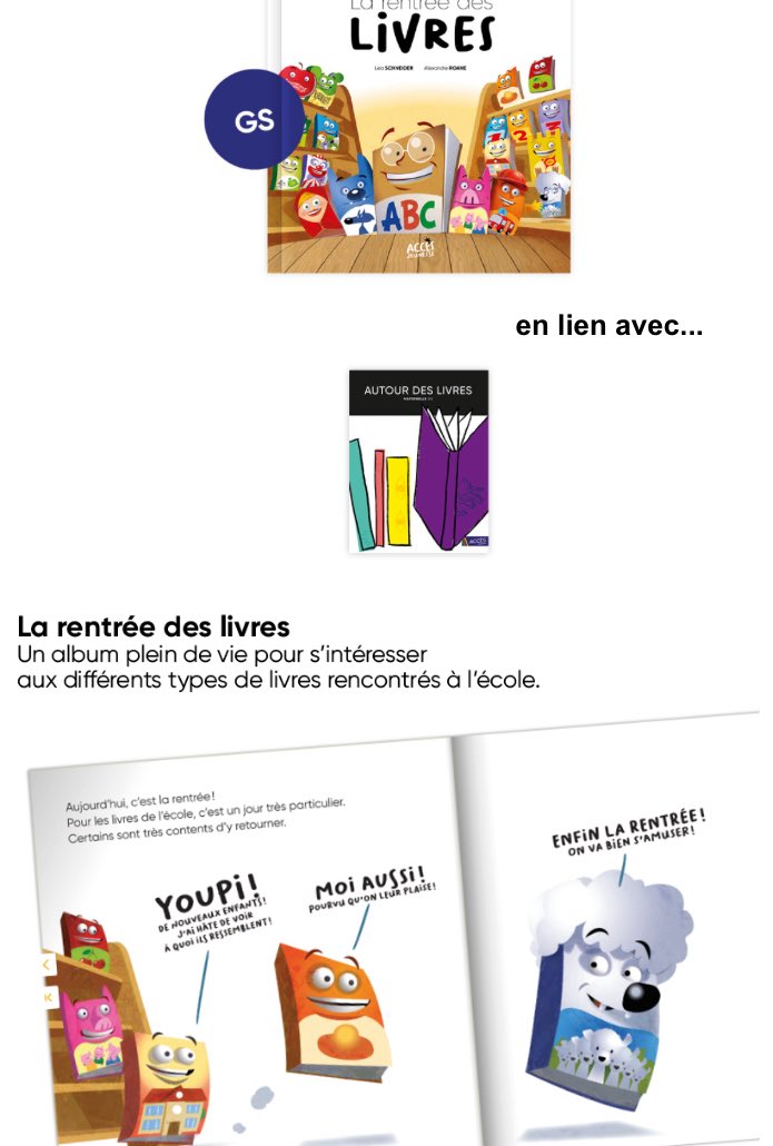 S_Bella74's tweet image. Lecture à la #Rentrée avec mes GS de l’album « la rentrée des livres » @acces pour mettre en place un système de classification des livres de la classe  (exploitation pédagogique dans le guide enseignant) #Acces #Maternelle #Cycle1