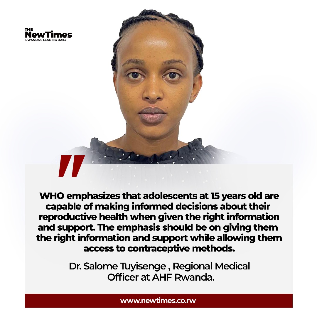 #TNTXSpaces: "WHO emphasizes that adolescents at 15 years old are capable of making informed decisions about their reproductive health when given the right information and support. The emphasis should be on giving them the right information and support while allowing them access