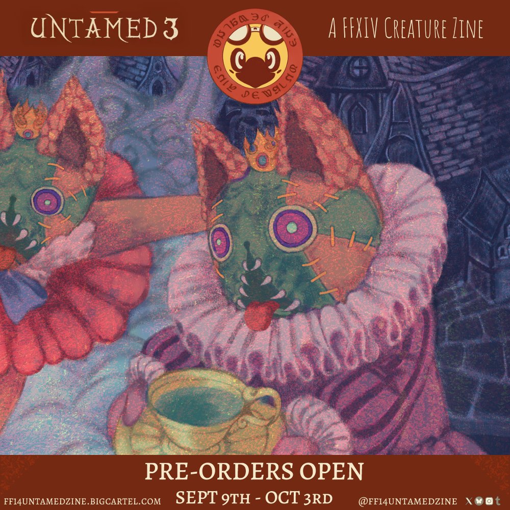 Hazy 🌘 (@hazycorvus) on Twitter photo Here is a sneak peek at my contribution for Untamed 3
It's all fun and games until these THINGS show up... Kinda cute, kinda creepy... very clingy 🙀
Check out all the artists and don't miss any update with <a href="/ff14untamedzine/">Untamed FFXIV Creature Zine @Creation👀</a> Here is a sneak peek at my contribution for Untamed 3
It's all fun and games until these THINGS show up... Kinda cute, kinda creepy... very clingy 🙀
Check out all the artists and don't miss any update with <a href="/ff14untamedzine/">Untamed FFXIV Creature Zine @Creation👀</a>