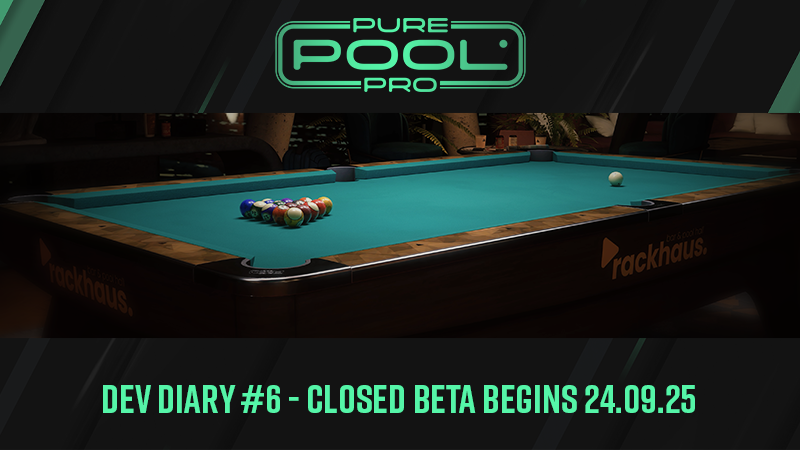 PurePoolPro's tweet image. 🎱 Pure Pool Pro Closed Beta begins 24.09.25!

Happy Friday, Pool Fans! Here&apos;s some exciting news to kick off your weekend.

Check out the latest Dev Diary for full details on what to expect 👉:  loom.ly/Vb45bLw

#PurePoolPro #IndieGames #SteamBeta