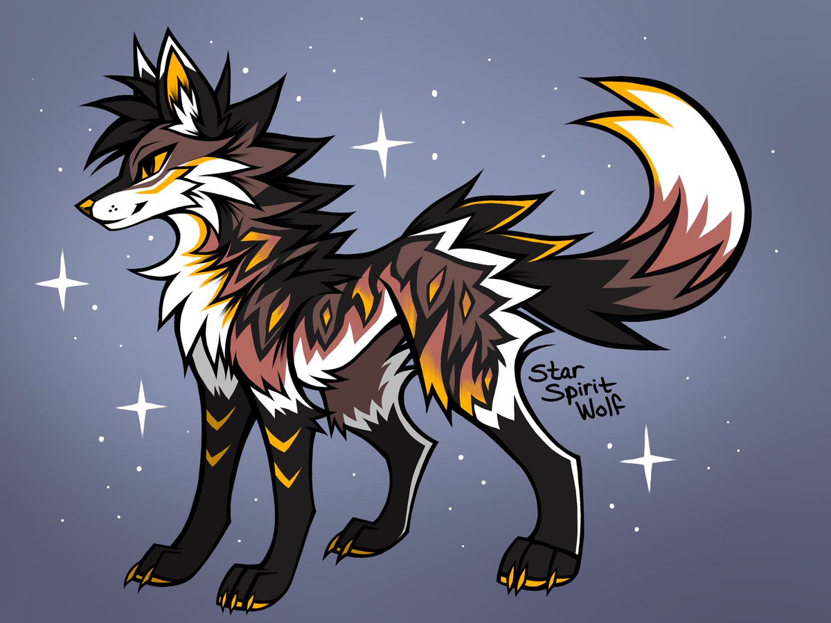 StarSpiritWolf's tweet photo. Wolf adopt!! 🌙⭐️✨ message me to adopt! 65 USD 
Quick design before work ^^ https://t.co/YHHhFN1IN2