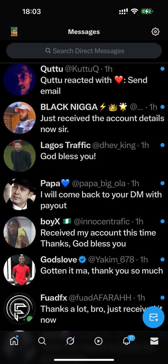 The 20 guys in the morning today. Everyone has gotten their account as promised.

Next week we have finals and be ready for those who didn’t make it. You’ll win❤️💪🏿