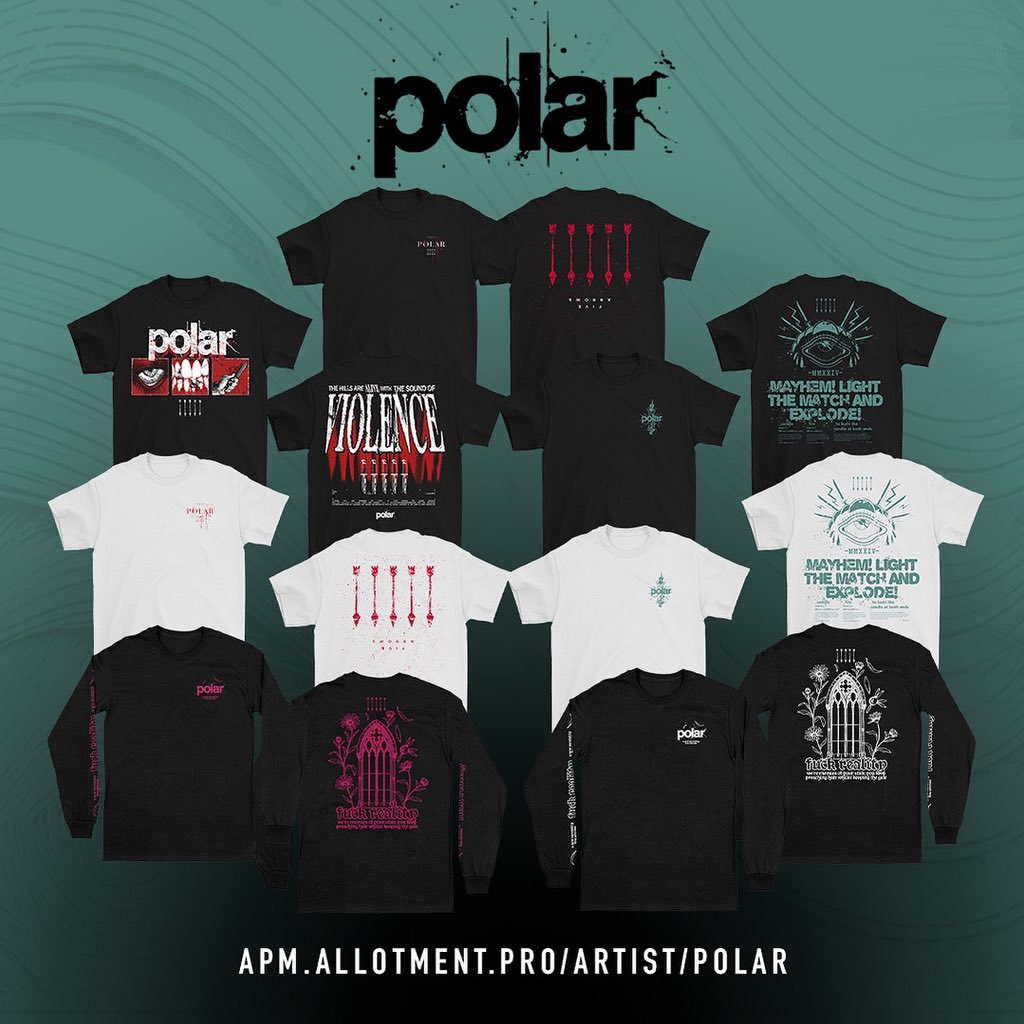 PolarUK's tweet image. Our brand new official online web store is now live.

We have some fresh designs amongst some popular classics. Head over and pick something up, all your support means the world to us. 🖤

The link for the store is below.

apm.allotment.pro/artist/polar/

#polaruk #merch