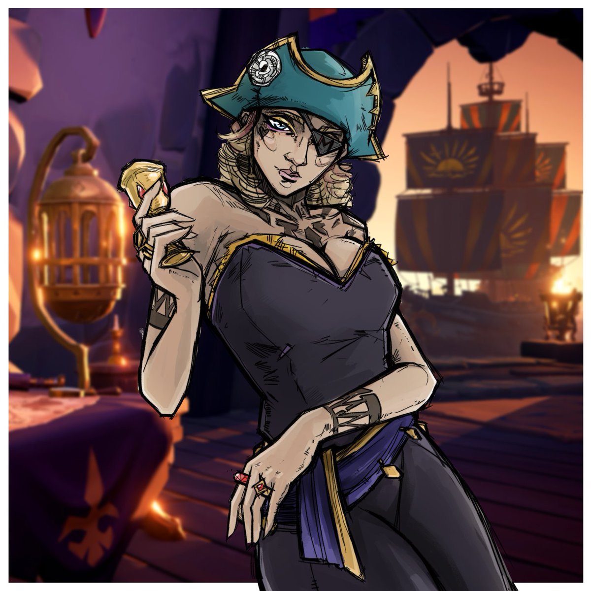 A commission I requested from <a href="/Soycha_Art/">Soycha</a> !🖌️
Thank you so much ! 😍
#SeaOfThieves