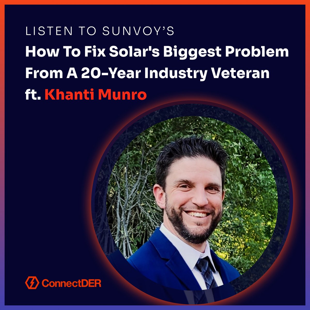 Check out Khanti Munro of @ConnectDER on <a href="/sunvoysolar/">Sunvoy</a>'s podcast! Get insights about how standardizing interconnection, cost reductions and education can shape the future of solar: hubs.la/Q03F1lln0 #ConnectDER #MeterSocketAdapter #Sunvoy #Solar