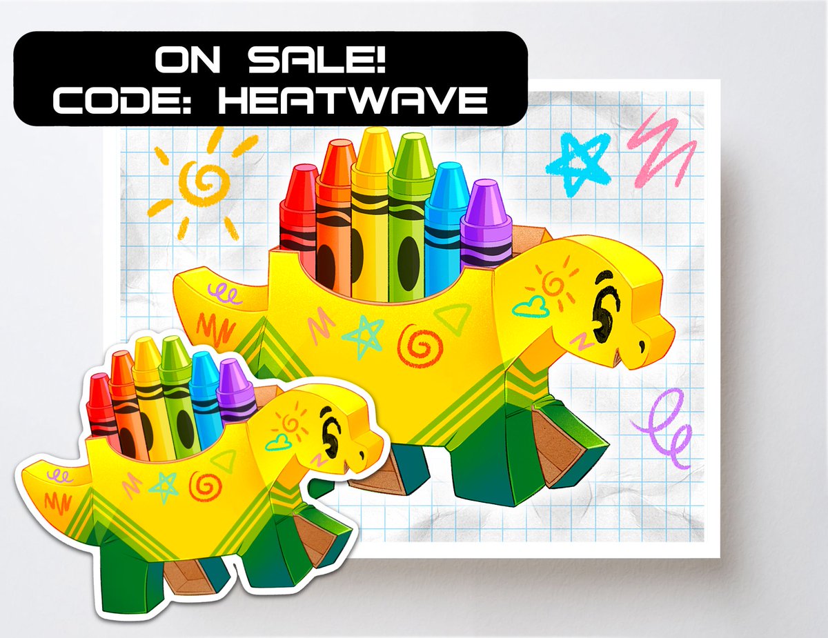 CarnivoxArt's tweet photo. Crayon Stego! 🖍️🌈 https://t.co/JDR49YUh9K
