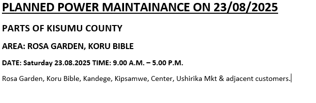 Kenya Power tweet media