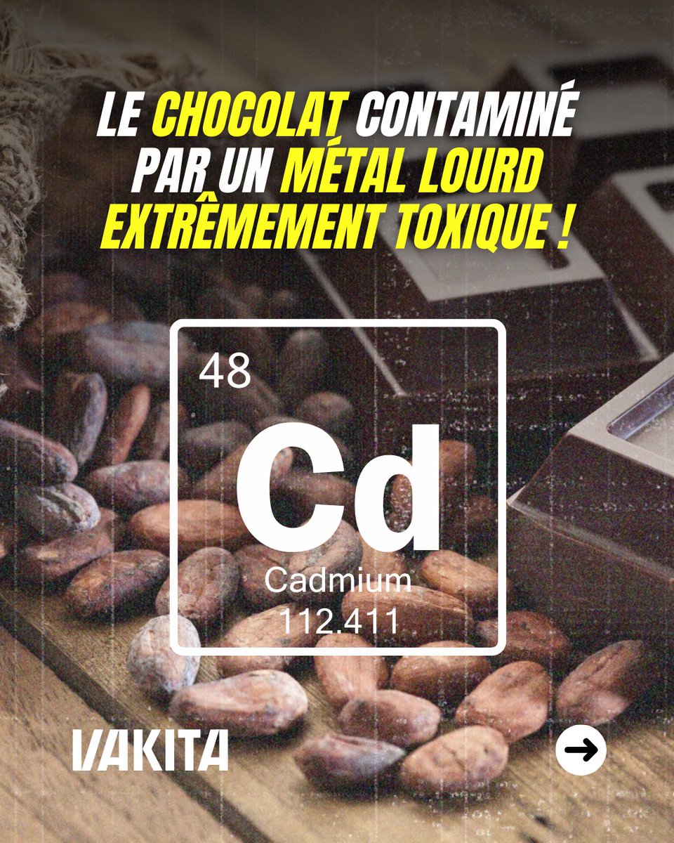 Le chocolat que nous mangeons est contaminé par un métal lourd extrêmement toxique !

C’est ce que vient de révéler une étude menée en 2022 et publiée ce jeudi 21 août par l’UFC-Que-choisir. Les 41 produits chocolatés analysés lors de cette étude contenaient TOUS du cadmium, un