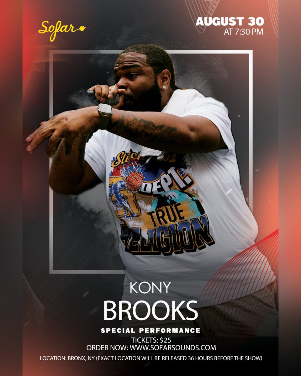 I’m performing in the Bronx on Saturday 8/30/25. This is the invitation. It’s a hidden location until 36 hours before showtime. Tickets below 👇🏾 

sofarsounds.com/events/62543?u…