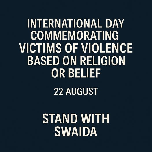 WHAT_H_APPENED's tweet photo. Today is the UN Day Commemorating Victims of Violence Based on Religion or Belief.
No one should suffer for their faith. #22August
#SaveSwaida #FreedomOfBelief #druze
#السويداء #الدروز #العربية_عاجل #Sweida #Alsweida #UnitedNations https://t.co/TNFW7nBhus