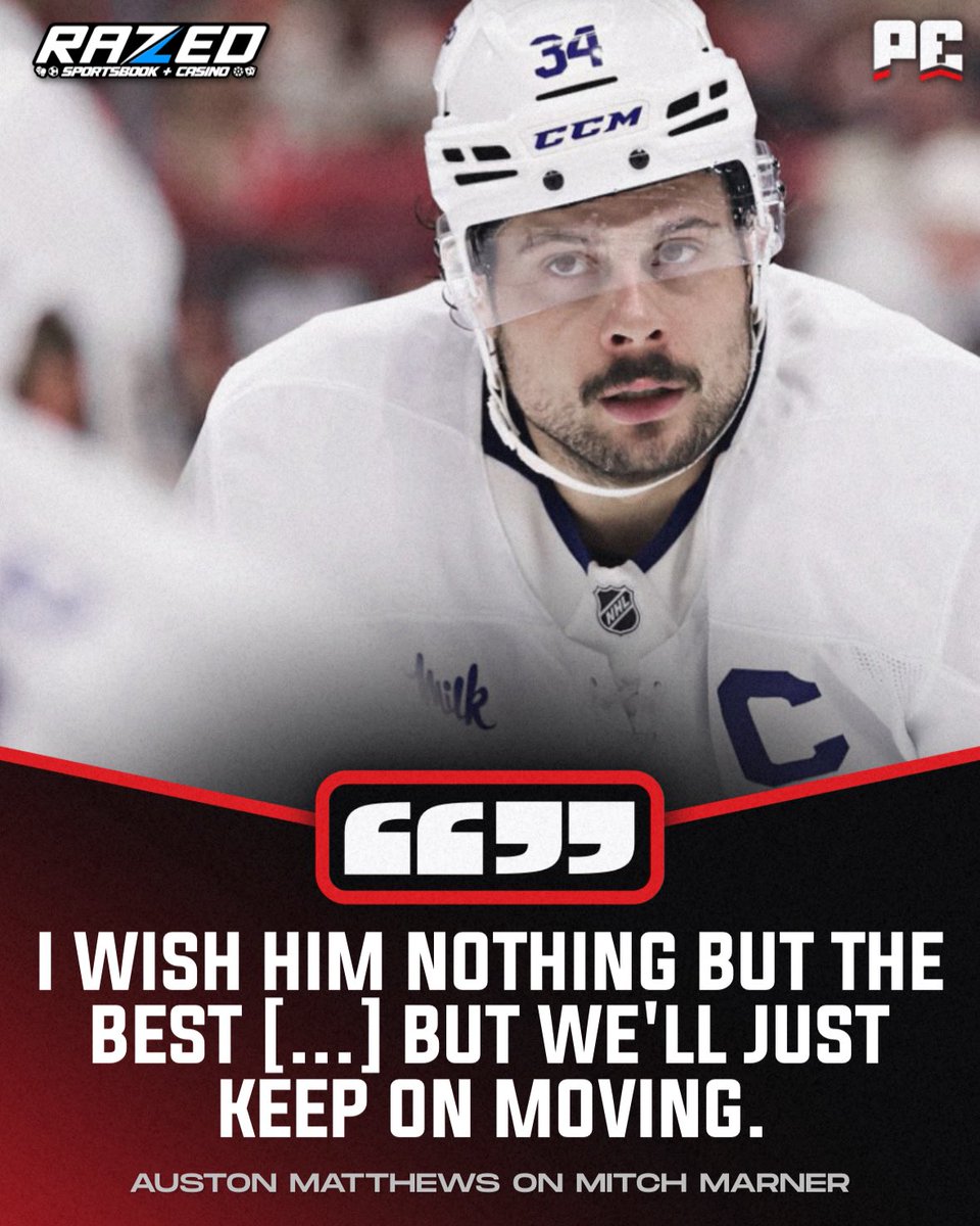 Auston Matthews speaks out on Mitch Marner for the first time since his departure to Las Vegas.