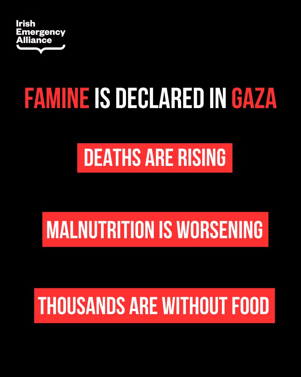 @theICPinfo has officially declared famine in Gaza. 

The situation is deteriorating fast, with famine projected to spread. 
More than a million children are struggling to survive.
 
Lives can be saved, but the world must act now.

#CeasefireNOW #LiftTheBlockade #Gaza