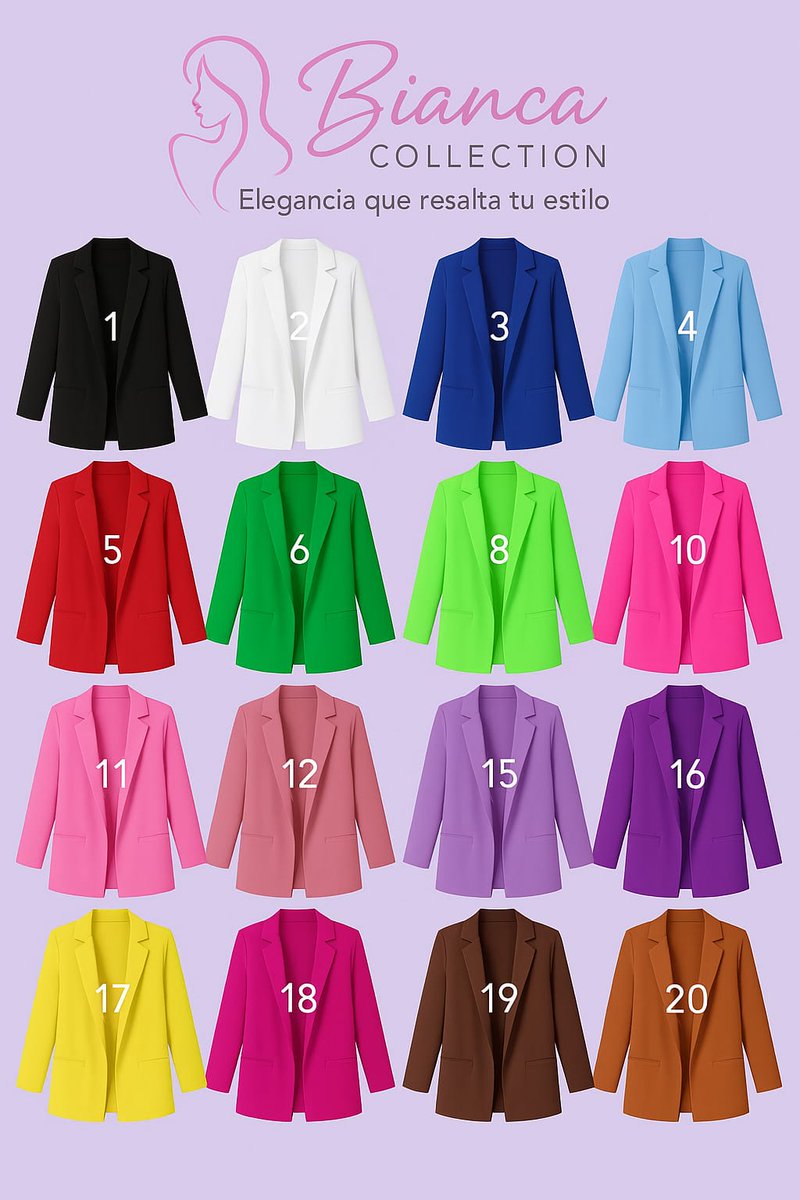 BlancaOjeda12's tweet image. &quot;¡Mira estos blazers en 15 colores desde Tepito ! Cuál es tu favorito? Comenta abajo👇#ModaMx #TepitoStyle