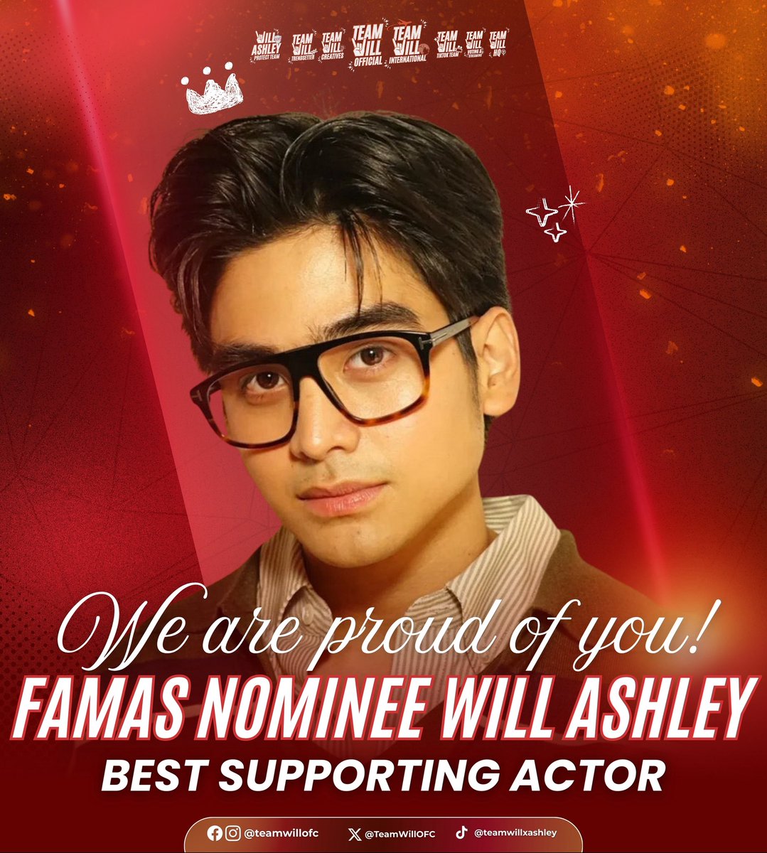 TeamWillOFC's tweet photo. This marks as one of your amazing achievements in your career! 🤩

We are beyond proud of you! Being nominated alongside with the prominent actors in the industry and as the youngest! Will, you are so amazing! ♥️

WILLievers are always proud of you Will Ashley! 

Congratulations again 🤗

#WillAshley