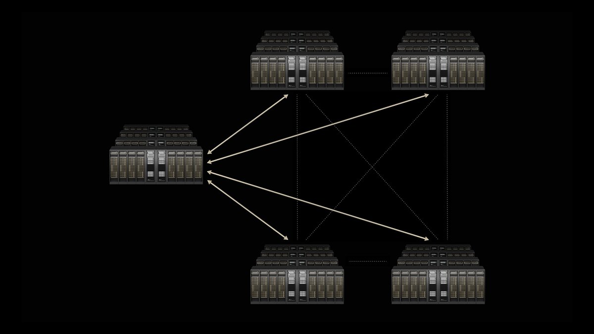 🌐 NVIDIA introduces Spectrum-XGS Ethernet: a breakthrough that unites data centers into giga-scale AI super-factories.
 
⚡ Unify distributed data centers into AI super-factories with 1.9X higher NCCL performance.
 
Read the Press Release ➡️ nvda.ws/4fR76Cr