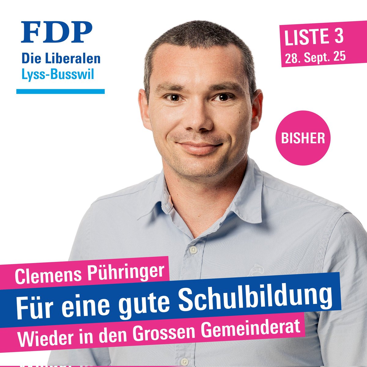 cpuehr's tweet photo. Ich möchte mich auch in der kommenden Legislatur für eine gute Schulbildung einsetzen. #WahlLyss25 #Wahlen #Lyss https://t.co/eiJdZzxXui