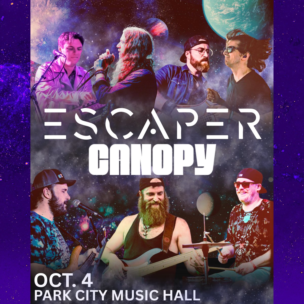 SHOW ANNOUNCEMENT

Escaper returns to PARK CITY MUSIC HALL in Bridgeport, CT as part of our Fall Tour/"Still Time" Album Tour

Saturday, October 4

With our good friends, CANOPY!