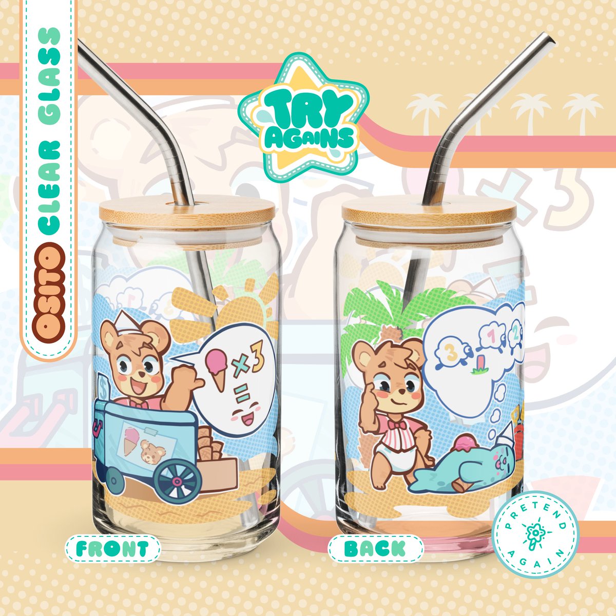 ✨ For Osito, ice cream is math AND magic. He'll sell you a scoop, count your change, and lull you into a nap before dessert’s done! 🍦🧸💤 #DiaperVersion #TryAgains #Osito

Buy Osito's Soda Can Glass: pretendagain.com/collections/ca…
