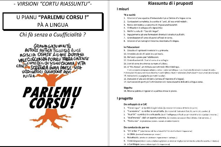 SUSTÈNINI U PIANU PÀ A LINGUA DI "PARLEMU CORSU !"