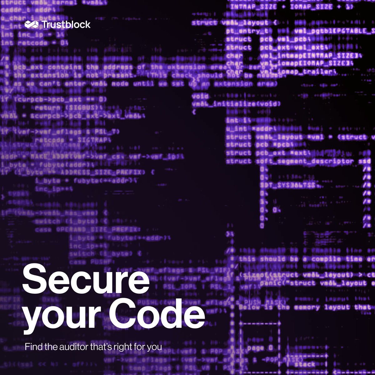 TrustblockHQ's tweet photo. Your code isn’t secure until it’s been tested.

Find the right auditor, Protect what you’re building 👀 https://t.co/T8aptWGmSe