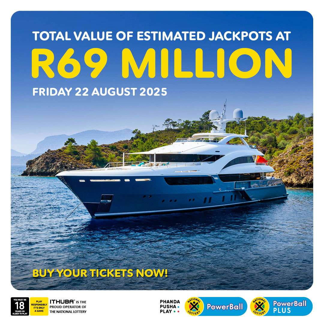 Luck could be on your side when you play #PowerBall &amp; #PowerBallPLUS for R69 MILLION in total estimated jackpots this Friday! Play #PowerBall for an estimated R26 MILLION &amp; #PowerBallPLUS for an estimated R43 MILLION today!
#Sponsored