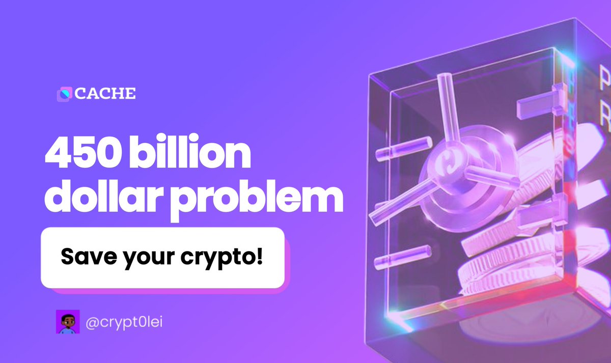 Losing your crypto due to loss of seed phrase is one thing.

Losing your crypto due to ignorance is another.

Here’s how @CacheWallet_HQ can help you recover your funds without you ever touching that wallet.

Sounds crazy? but possible.

Let me explain ▼