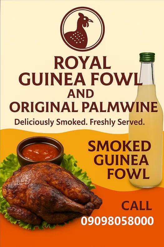 MyGbagada's tweet photo. Hi guys, we have great news! 

Royal Guinea Fowl now sells original and fresh palmwine. no additives or saccarine. pure orignal unadultrated palm wine straight from the tree. when you taste it, you will confirm it's original. 

It goes perfectly with our delicious Guinea Fowl. https://t.co/fop77NKgys