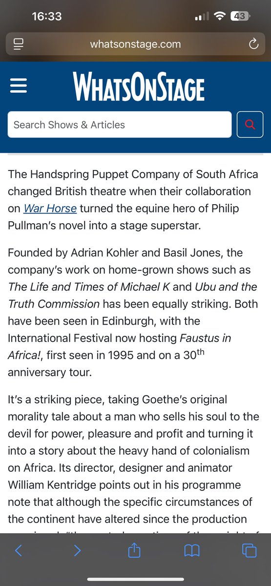 face_collie's tweet photo. @WhatsOnStage you might want to check who created War Horse…. https://t.co/ozSWEGCZqu