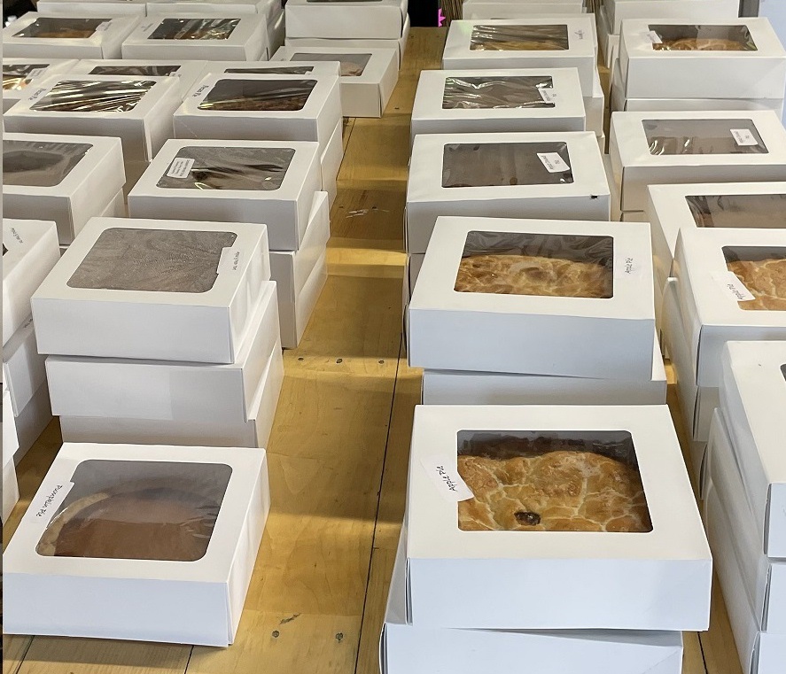From our bakery this week:  Pies, donuts, baked goods, cookies, rustic baguettes, preserves, jams, and much more.  Turnovers are available Fridays and Saturdays.