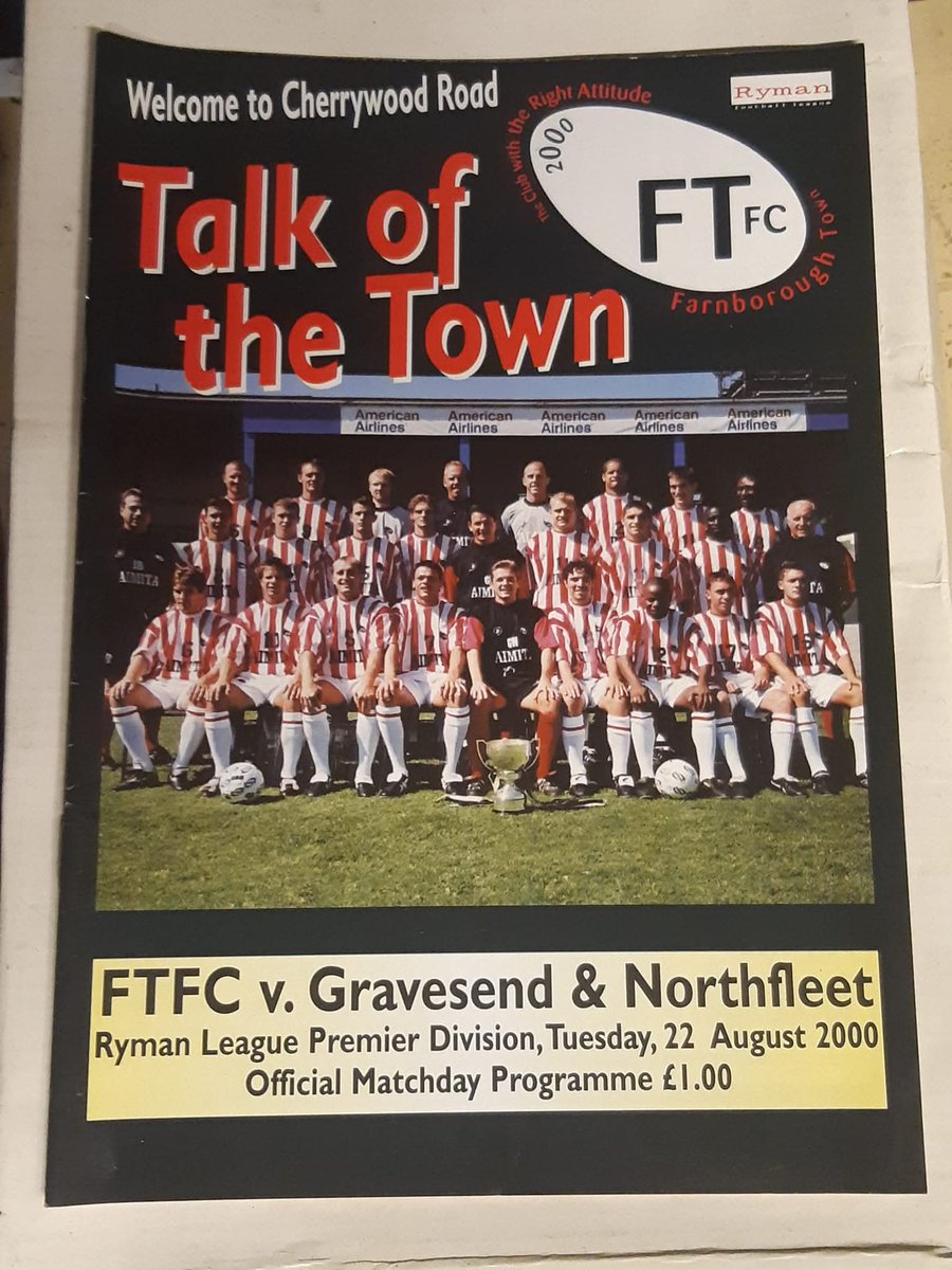 On this day...
Tuesday 22nd Aug 2000
Ryman Premier league 
Farnborough Town 1-0 Gravesend &amp; Northfleet

A first half Lenny Piper goal proved the perfect house-warming present for Farnborough Town who kicked off their 'home' campaign at Reading FC's impressive Madejski Stadium.