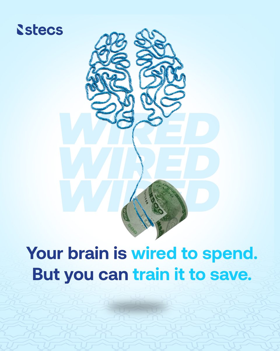 Stecsng's tweet photo. Hereβs why you suddenly feel broke after payday: Your brain gets a dopamine rush from spending, not saving. So you get excited, buy more stuff, and boom, your moneyβs gone.Β
#FinancePsychology #MoneyHabits #STECSWisdom #SaveSmart #SpendAndSave https://t.co/9RXviomYOL