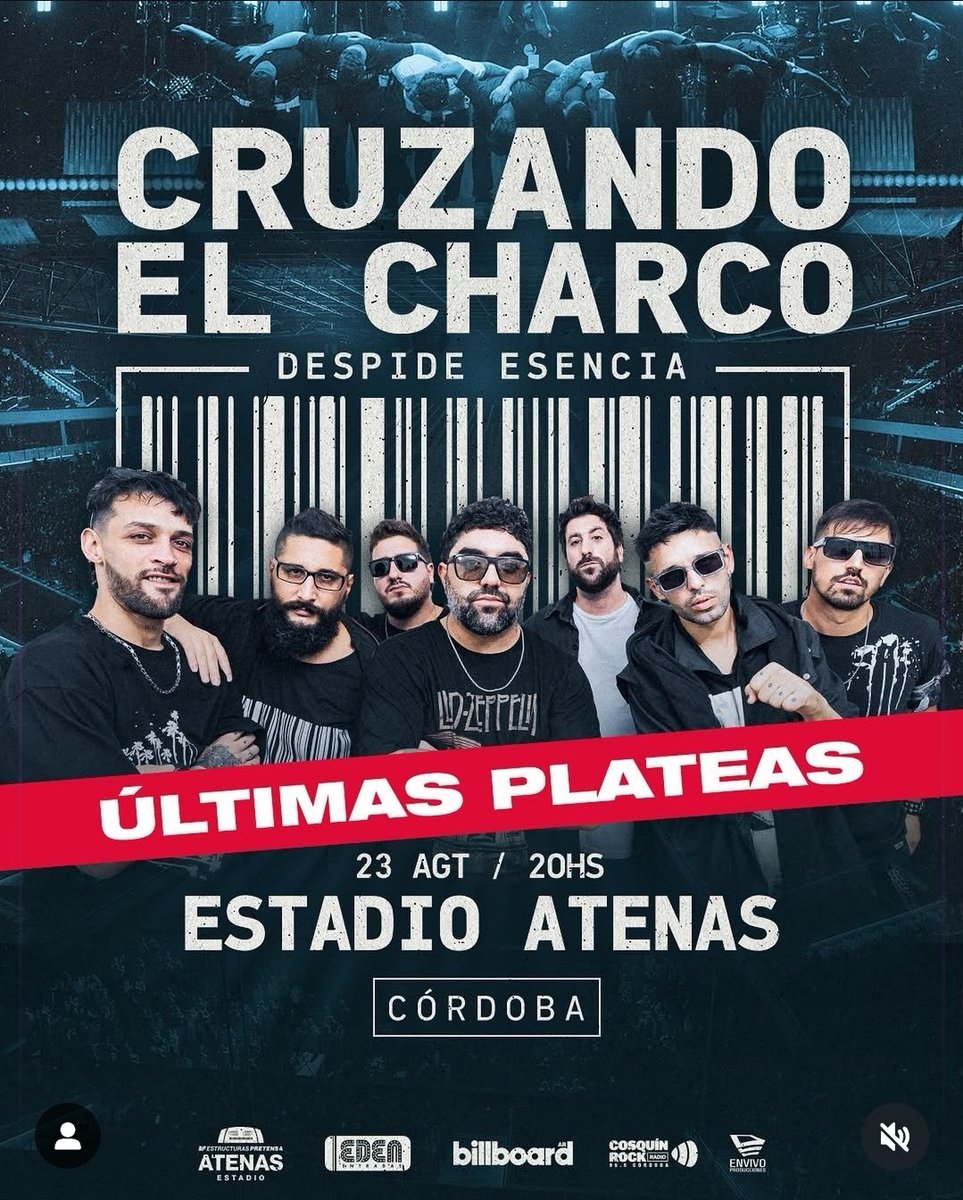Vendo dos entradas cruzando el charco. Platea fila 5 para el sábado en Atena <a href="/ElCharcoLaPlata/">Cruzando el Charco</a> <a href="/VivireNuevaCba/">VivirenNuevaCórdoba®</a>