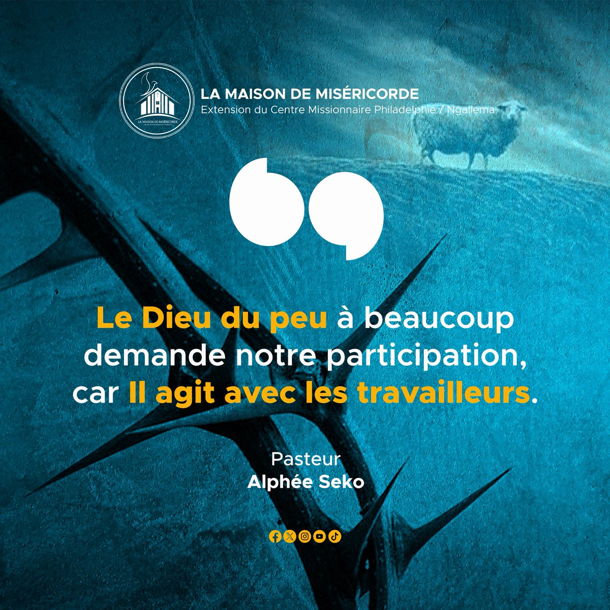 « 𝘾𝙚 𝙦𝙪𝙚 𝙣𝙤𝙪𝙨 𝙖𝙫𝙤𝙣𝙨 𝙤𝙗𝙩𝙚𝙣𝙪 𝙙𝙚 𝘿𝙞𝙚𝙪, 𝙣𝙤𝙪𝙨 𝙙𝙚𝙫𝙤𝙣𝙨 𝙡𝙚 𝙘𝙤𝙣𝙨𝙚𝙧𝙫𝙚𝙧 𝙖𝙫𝙚𝙘 𝘿𝙞𝙚𝙪 » 

Retrouvez cet enseignement complet ici : youtube.com/live/hluZAJv3p…

📌 Thème : 𝐋𝐄 𝐃𝐈𝐄𝐔 𝐃𝐔 𝐏𝐄𝐔 À 𝐁𝐄𝐀𝐔𝐂𝐎𝐔𝐏

Orateur : 𝐏𝐚𝐬𝐭𝐞𝐮𝐫