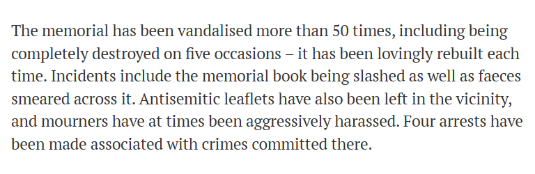 See, I cannot understand the mindset of the people who do this. Posters of children killed in Gaza were stuck up under a bridge not far from where I live (an area with lots of Jewish people) in late 2023. They are still there - because we are able to acknowledge that pain &amp; hurt.