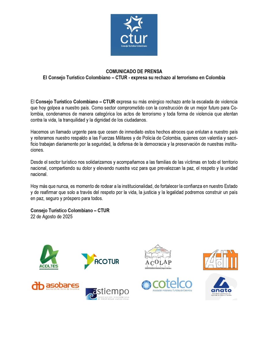 Consejo Turístico Colombiano - CTUR tweet media