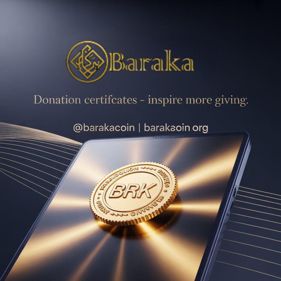 CoinBaraka's tweet photo. 🌟 Every donation deserves recognition.
With BarakaCoin, donors will receive shareable donation certificates to inspire more giving.

#BarakaCoin #CryptoCharity #Giving https://t.co/QULUxJpXBa
