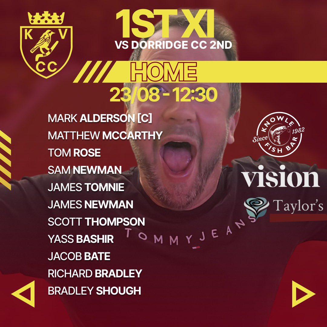 knowlevillagecc's tweet photo. Your Robins for this Weekend!

#teamsheets https://t.co/427T2H8jhC