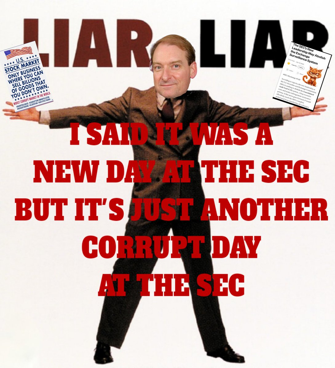 Stephanie 🇬🇧🇺🇸🦍 (@stephmase22) on Twitter photo 🙊🙈🙉 LIAR LIAR 🙉🙈🙊
Not a New Day at the <a href="/SECGov/">U.S. Securities and Exchange Commission</a>
Just another CORRUPT DAY
<a href="/SECPaulSAtkins/">Paul Atkins</a> you are worse than Gary Gensler 🙊🙈🙉 LIAR LIAR 🙉🙈🙊
Not a New Day at the <a href="/SECGov/">U.S. Securities and Exchange Commission</a>
Just another CORRUPT DAY
<a href="/SECPaulSAtkins/">Paul Atkins</a> you are worse than Gary Gensler