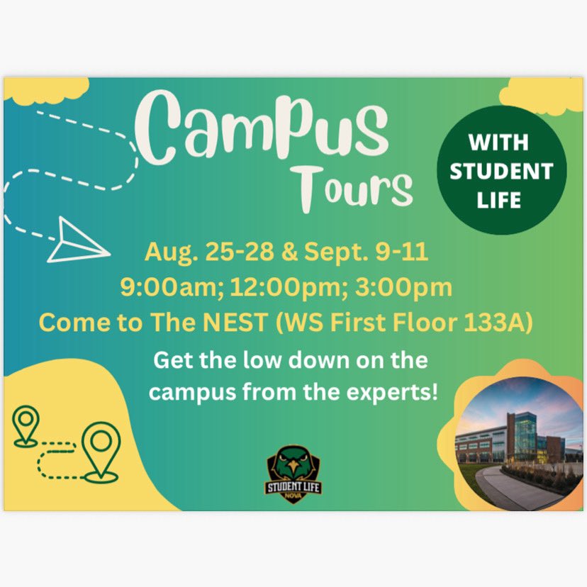 Campus tours for incoming freshman and to get familiar with our new building!!!!
