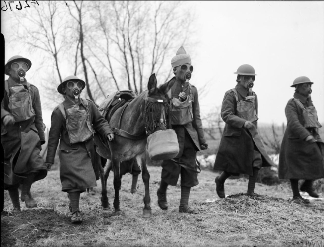 Indian troops in gas masks
France, 1940