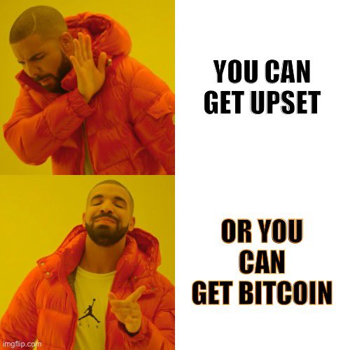 Efrat Fenigson (@efenigson) on Twitter photo Everywhere I go, I see people crushed by inflation and absurd, ever-increasing taxes. Theyโre angry, frustratedโyet pointing fingers in all the wrong directions. The root cause? A failing debt-based fiat system.
You can get upset, or you can get bitcoin. Everywhere I go, I see people crushed by inflation and absurd, ever-increasing taxes. Theyโre angry, frustratedโyet pointing fingers in all the wrong directions. The root cause? A failing debt-based fiat system.
You can get upset, or you can get bitcoin.