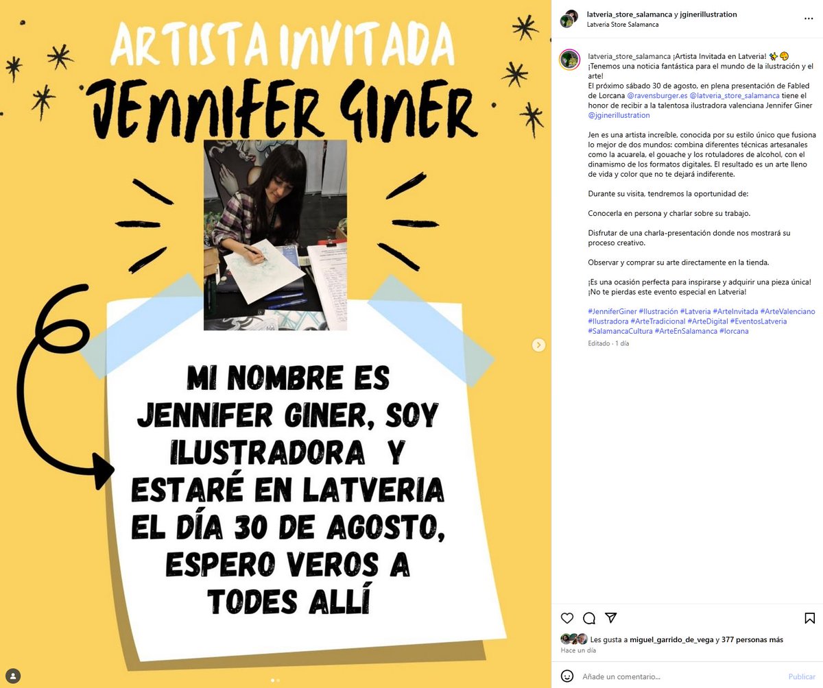 🔥GENTES DE SALAMANCA QUE VOY A VEROS D:🔥

Las personas maravillosas de la tienda Latveria me han invitado para estar con todos vosotros el día 30 en su casa 🥰 veniros que habrá charlita y coloquio y os firmaré todo lo que queráis :3 !!