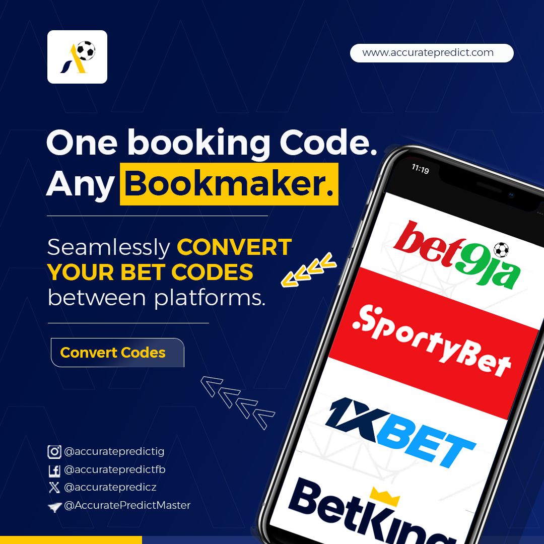 PoojaMedia's tweet photo. There is nothing as good as when things are done for you.
@accuratepredicz is here this season to help convert that codes to any bookie you want, research games for you & win.
All these are FREE o
CLICK > https://t.co/cHDG1LYofe
#FreeBetCodeConversion https://t.co/71ORGxhX4F