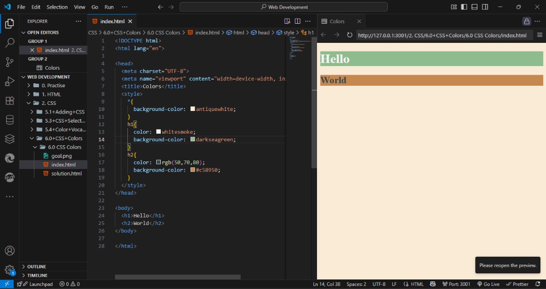 rasak_code's tweet image. Today I covered CSS colours and understanding Colors,RGB,HEX ✨️ 👌 
#learntocode #webdevelopment #codenewbie #techcontent #DevCommunity #frontenddevelopment